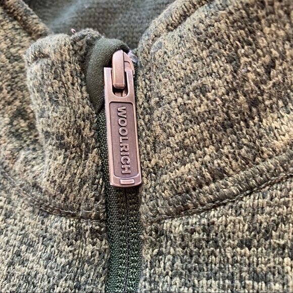 Woolrich Green Knit 1/4 Zip Long Sleeve Pullover Size Medium - Picture 6 of 10